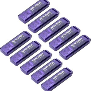 INLAND Micro Center SuperSpeed 10 Pack 64GB USB 3.0 Flash Drive Gum Size Memory Stick Thumb Drive Data Storage Jump Drive, 10X Faster Than USB 2.0 USB Drive (64G 10-Pack)