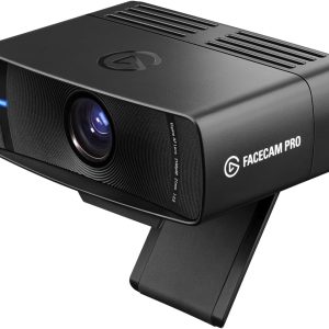 Elgato Facecam Pro, True 4K60 Ultra HD Webcam for Live Streaming, Gaming, Video Calls, Advanced Light Correction, DSLR Style Control, Wide Angle, Works with OBS, Teams,Zoom, PC/Mac, Black