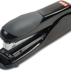 Max Flat-Clinch Black Standard Stapler with 30 Sheet Capacity (HD-50DFBK)
