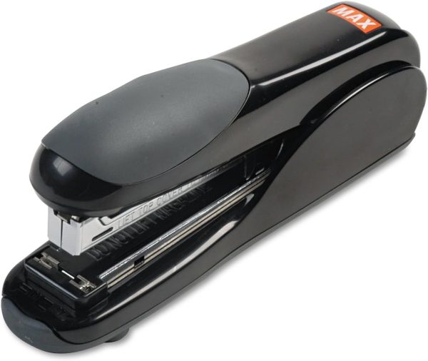 Max Flat-Clinch Black Standard Stapler with 30 Sheet Capacity (HD-50DFBK)