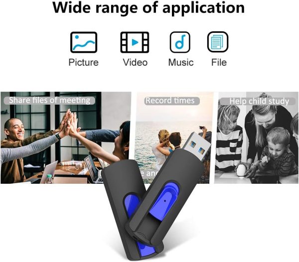 JUANWE USB Flash Drive 256GB High Speed 3.0 Memory Stick Flash Drive Retractable Slide 256GB Jump Drive Zip Drive USB for Computers PC Laptop with Lanyard Hole - Image 6