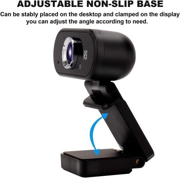 Webcam HD 1080P Video, Buit-in Microphone, Computer USB Web Cam with Tripod and Privacy Cover, Plug and Play, PC Webcam for Video Calling, Conferencing, Compatible with Desktop, Laptop - Image 7