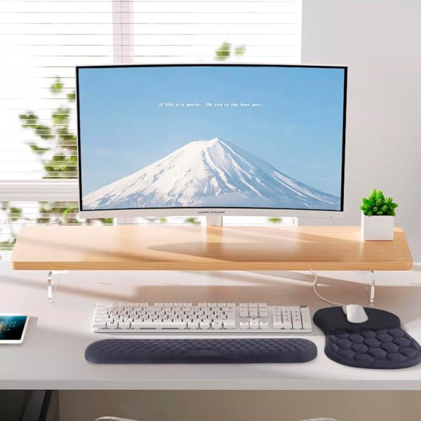 Mouse Pad Wrist Support, Laokiiy 2 in1 Keyboard Wrist Rest+ Ergonomic Mouse Pad, Non-Slip Wrist Rest for Computer Keyboard, Made Easy Typing & Relieve Wrist Pain（Black) - Image 6