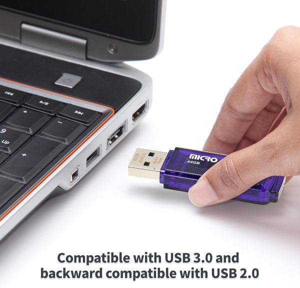 INLAND Micro Center SuperSpeed 10 Pack 64GB USB 3.0 Flash Drive Gum Size Memory Stick Thumb Drive Data Storage Jump Drive, 10X Faster Than USB 2.0 USB Drive (64G 10-Pack) - Image 6