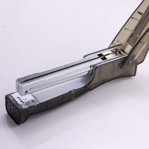 Officemate Full Strip Plastic Transparent Stand-Up Stapler, 20 Sheet Capacity, Black (97701) - Image 3