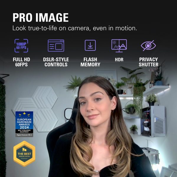 Elgato Facecam MK.2 – Premium Full HD Webcam for Streaming, Gaming, Video Calls, Recording, HDR Enabled, Sony Sensor, PTZ Control – works with OBS, Zoom, Teams, and more, for PC/Mac - Image 2