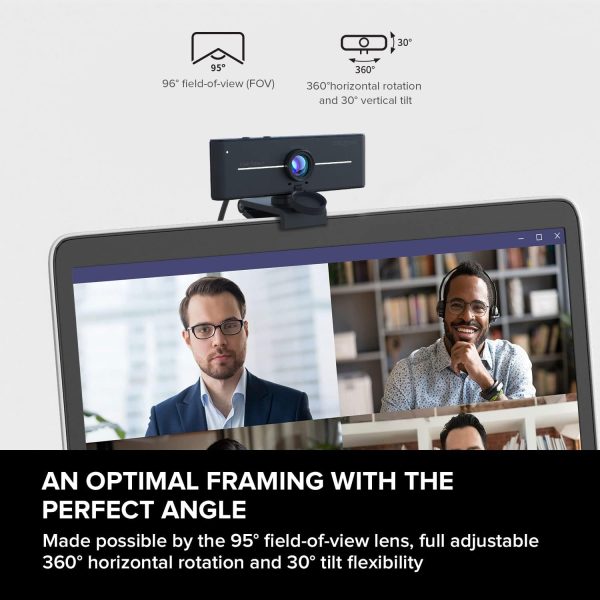 Creative Live! Cam Sync 4K UHD USB Webcam with Backlight Compensation, Up to 40 FPS, 95° Wide-Angle Lens, Privacy Lens, Built-in Mics, Plug & Play for PC and Mac… - Image 3
