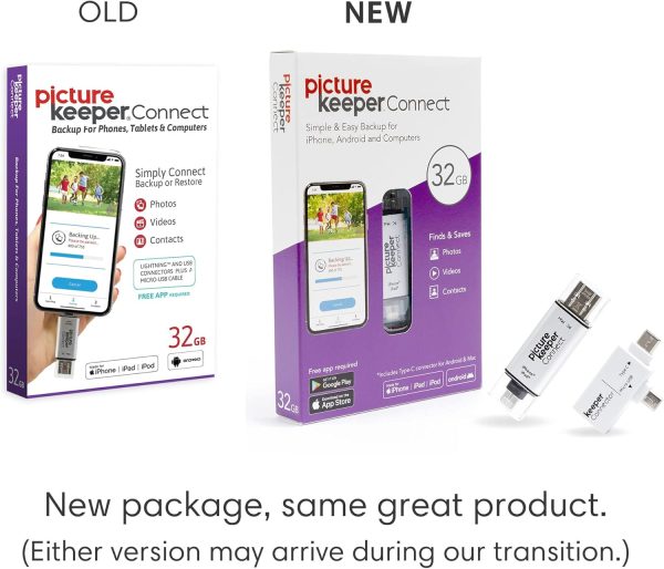 Picture Keeper Connect Photo & Video USB Flash Drive for Apple, Android, & PC Devices, 32GB Thumb Drive - Image 3