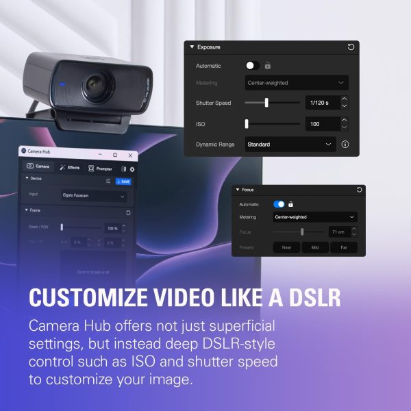 Elgato Facecam MK.2 – Premium Full HD Webcam for Streaming, Gaming, Video Calls, Recording, HDR Enabled, Sony Sensor, PTZ Control – works with OBS, Zoom, Teams, and more, for PC/Mac - Image 6