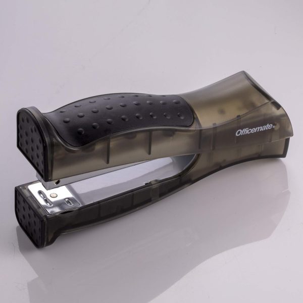 Officemate Full Strip Plastic Transparent Stand-Up Stapler, 20 Sheet Capacity, Black (97701) - Image 4