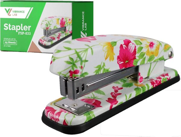 VIBRANZ-LAB Home Office Desk Supplies Home Office Supplies Fun Desk Accessories College Essentials College School Supplies Cool Items Compact Desk Set of Cute Tape Dispenser, Staplers Office Stapler - Image 4