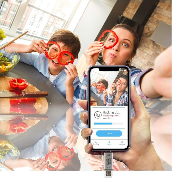 Picture Keeper Connect Photo & Video USB Flash Drive for Apple, Android, & PC Devices, 32GB Thumb Drive - Image 2