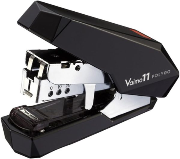 Max HD-11SFLK/K Stapler Bimo 11 Polygo, 40 Sheets, 50 Pieces, Black
