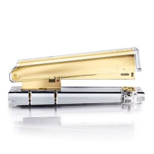 russell+hazel Acrylic Stapler, Clear with Gold-Toned Hardware, 1.375” x 2.75” x 6”